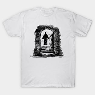 The resurrected Jesus Christ came out of the empty tomb T-Shirt